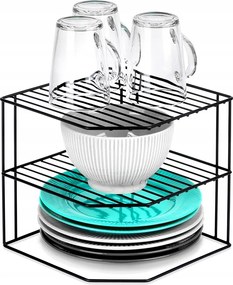 Konyhai Polc Fém Fekete Loft Kiegészítők Szekrény