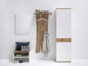 Nia gardrób szekrény wotan tölgy, fehér balos 58 x 205 cm
