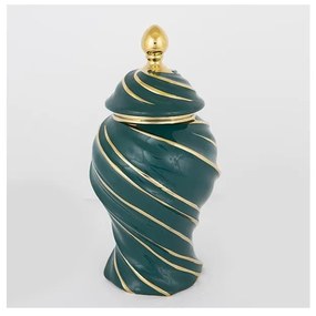 Eurolamp Kerámia tégely 35x18,5 cm arany/zöld 752-20111