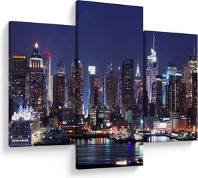 Kép - New York-i felhőkarcolók megvilágítva (90x60 cm)