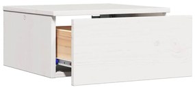 Éjjeli asztal fiókkal Fehér 37 x 35 x 18.5 cm Tömör fenyőfa