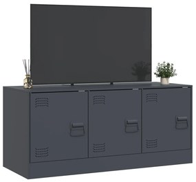 antracitszürke acél TV-szekrény 99 x 39 x 44 cm