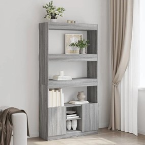 szürke sonoma szerelt fa magasszekrény 92 x 33 x 180 cm