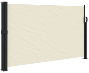 krémszínű behúzható oldalsó napellenző 120 x 600 cm