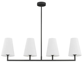 Argon 1831 - Csillár rúdon SAFIANO 4xE27/15W/230V fekete