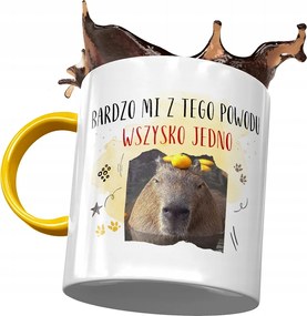 Sárga Kapibara Bögre Születésnapra Névnapra Ajándék Nyomtatott Fotóval