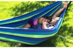 Kék-zöld HAMMOCK függőágy 2 személyes 200x150 cm