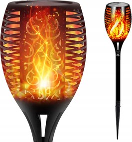 Napelemes kerti lámpa Fáklya Tűz láng effekt beszúrható lámpa