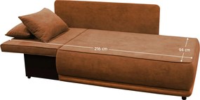 Kihúzható kanapé, terrakotta, balos, LIAMI