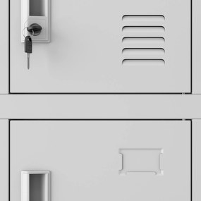 18 rekeszes öltözőszekrény talapzattal KAROL, 900 x 1850 x 400 mm, szürke