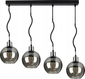 Üveg Függő Lámpa Csillár Spline Króm Gömb