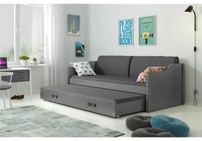 Gyermek kanapé ágy David kihúzható ággyal 90x200 cm - grafit Szürke
