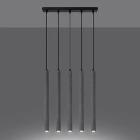 Sollux SL.1274 - Csillár zsinóron PASTELO 5xG9/8W/230V beton