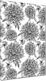 Vászonkép 80x120 Fekete-fehér grafika Virág