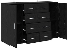 Oldalszekrények Corona 2 pcs Fekete tölgy 59 x 39 x 80 cm