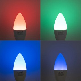 5 darabos Smart E14 LED izzókészlet C37 Opál RGBW 4,9W 470 lm 2700-6500K