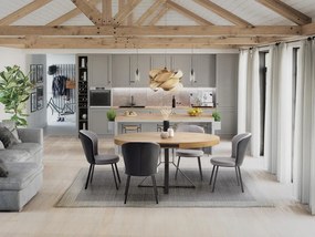 Mercy bővíthető étkezőasztal – arany tölgy / fekete 120 – 160 cm