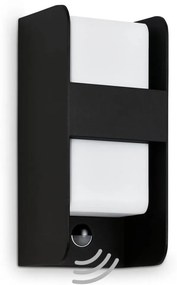 Telefunken 321105TF-Érzékelős kültéri fali lámpa 1xE27/12W/230V IP44 fekete