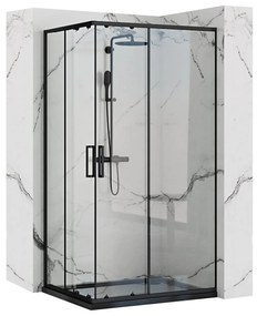 Zuhanykabin Rea Punto black 80x100