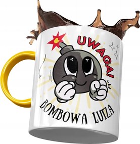 Sárga Bögre Lujza Feleség Barátnő Ajándék Nyomtatott Fotóval