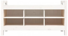 fehér tömör fenyőfa előszoba pad 110 x 40 x 60 cm