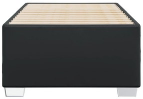 fekete műbőr ágykeret 90x200 cm