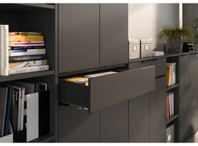 Antracitszürke ruhásszekrény 81x197 cm Mailand – Germania