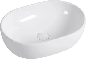 Erga Della, pultra szerelhető mosdó 475x340x140 mm, fényes fehér, ERG-V03-DELLA48-WH