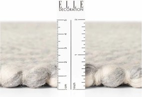 Világosszürke-krémszínű kézi szövésű gyapjú kerek szőnyeg ø 160 cm Lyon Beans – Elle Decoration