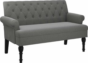 vidaXL sötétszürke szövetpad háttámlával 120 x 62 x 75,5 cm
