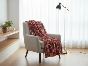 Karácsonyi mikroplüss pléd GINGERBREAD HEART, piros Méret: 200 x 220 cm