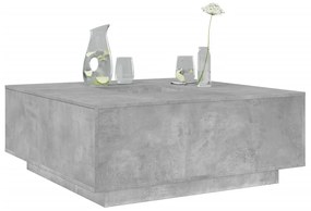 Betonszürke szerelt fa dohányzóasztal 100x100x40 cm