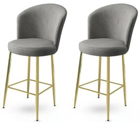 Alte Grey and Gold bárszék szett, 2 db, 2 db