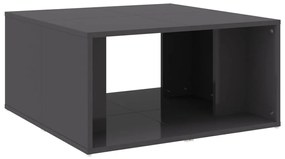 4 db magasfényű szürke szerelt fa dohányzóasztal 33x33x33 cm