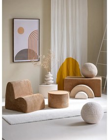 Barna kordbársony gyerek puff – Wigiwama