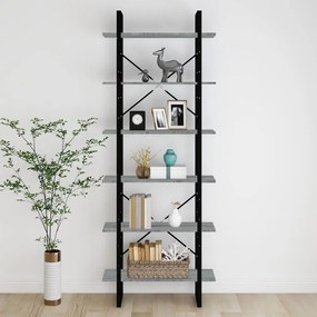 szürke sonoma színű szerelt fa magasszekrény 80 x 30 x 210 cm