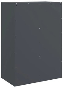 antracitszürke acél magasszekrény 67 x 39 x 95 cm