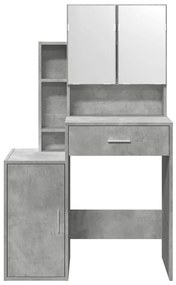 betonszürke fésülködőasztal szekrénnyel 80 x 35 x 132 cm