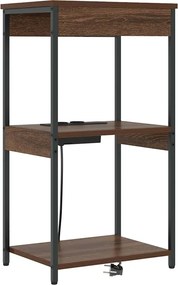 vidaXL Éjjeliszekrény polcokkal Barna Tölgy 41 x 31 x 76 cm Faanyag