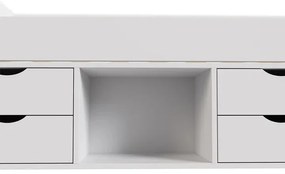 Juskys Nalu gyerekágy 90x200 cm tárolóhellyel - fehér