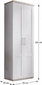 Szekrény, fehér/san remo, PROVENSAL