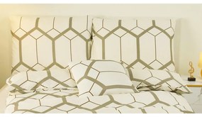 Krémszínű egyszemélyes hatrészes mikroszatén ágyneműhuzat 140x200 cm Carter – My House