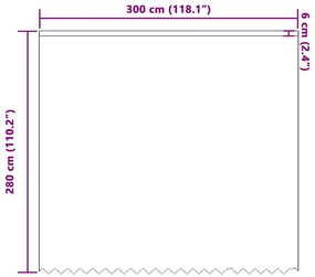 Függönyök függönyökkel Fehér 300 x 280 cm Poliészter