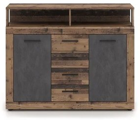 RUNA komód sötétbarna/antracit