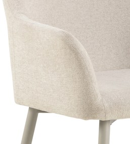 MAZZONI EXPORT VERA Bézs (Apia 453 szövet) / bézs váz - MODERN KÁRPITOZOTT CHENILLE  KAGYLÓSZÉK LOFT STÍLUSÚ NAPPALIBA/ÉTKEZŐBE