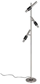 Fekete-ezüstszínű LED állólámpa (magasság 150 cm) Ikaris – Trio Select