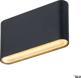 SLV 1007142 OVAL Modern Kültéri Fali Lámpa Fekete LED IP65