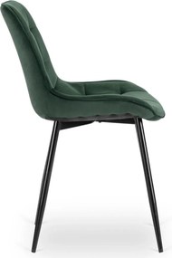 CHRIS szék zöld bársony