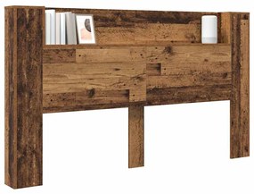 Fejtámla LED -es lámpákkal Öreg fa 180 x 17 x 104,5 cm Faanyag