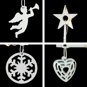 NEXOS Karácsonyi fém díszfa 25 LED meleg fehér fehér